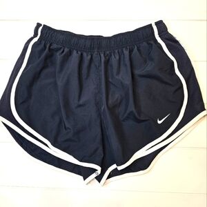 Nike Dri Fit Tempo Running Shorts Women's Size Large Navy Athletic Workout Gym